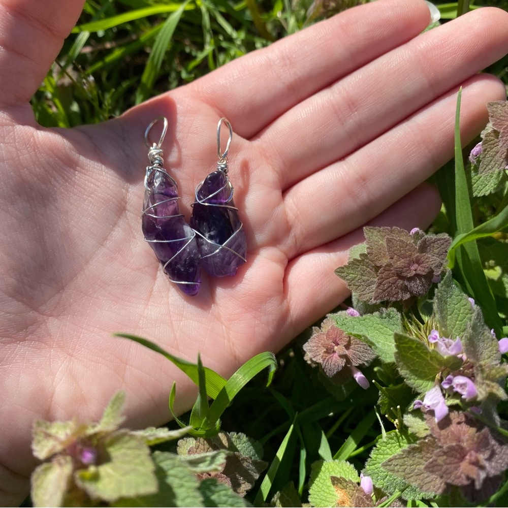 Chevron Amethyst Pendant